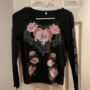 Small Black and Pink Long Sleeve